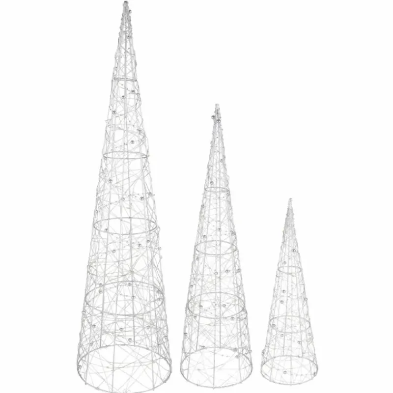 Luminaires Globo Lighting Luminaire déco set x 3 Globo KEGEL LED Argenté, 1 lumière* Éclairage Led