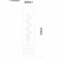 Luminaires Globo Lighting E27 4 Watt blanc chaud dimmable 280 Lumen