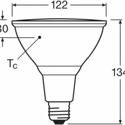 Luminaires Ledvance E27 LED 15.2 Watt blanc chaud dimmable 1035 Lumen