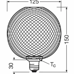 Luminaires Osram E27 3.5 Watt blanc chaud 300 Lumen