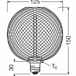 Luminaires Osram E27 3.5 Watt blanc chaud dimmable 110 Lumen