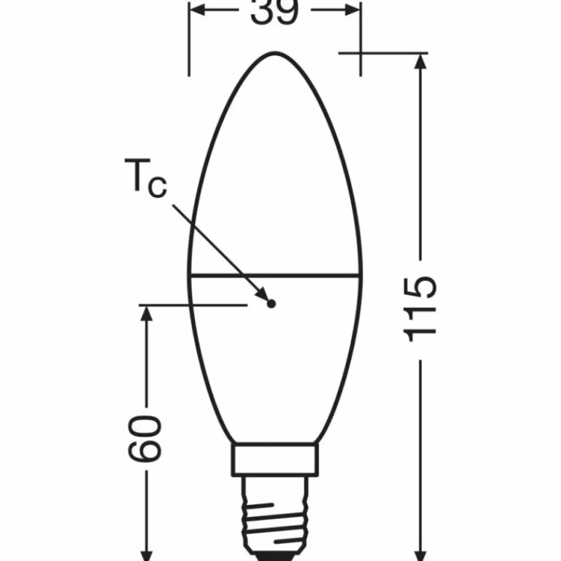 Luminaires Osram E14 7.5 Watt blanc neutre 806 Lumen