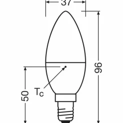 Luminaires Osram E14 4.9 Watt blanc chaud 470 Lumen