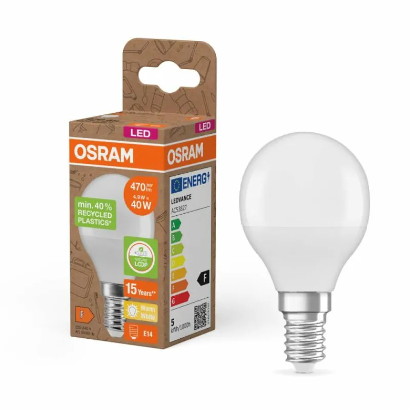 Luminaires Osram E14 4.9 Watt blanc chaud 470 Lumen