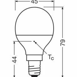 Luminaires Osram E14 4.9 Watt blanc neutre 470 Lumen