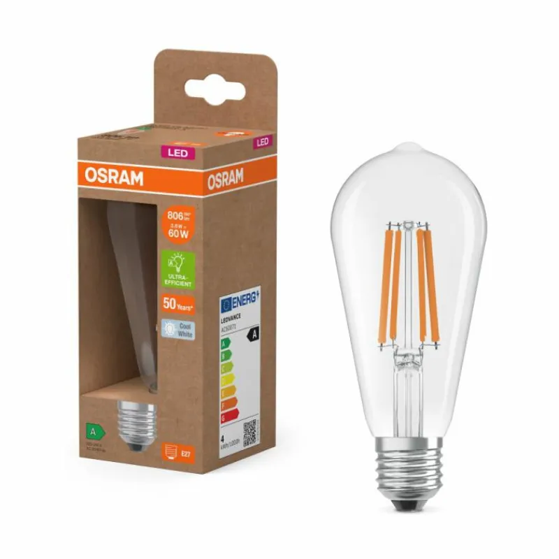Luminaires Osram E27 3.8 Watt blanc neutre 806 Lumen