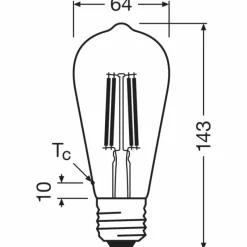 Luminaires Osram E27 5 Watt blanc neutre 1055 Lumen
