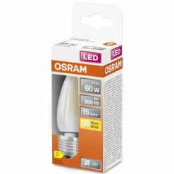 Luminaires Osram E27 5.5 Watt blanc chaud 806 Lumen