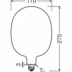 Luminaires Osram E27 7.3 Watt blanc chaud dimmable 806 Lumen