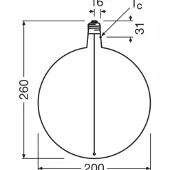 Luminaires Osram E27 4.8 Watt blanc chaud dimmable 200 Lumen
