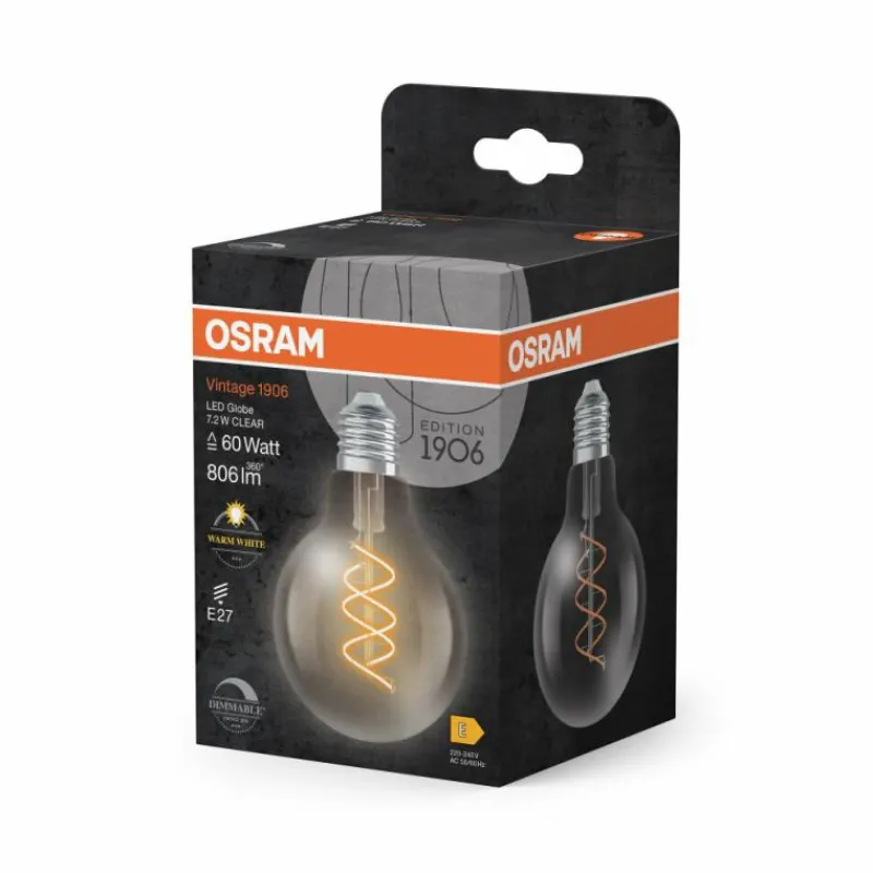 Luminaires Osram E27 7.2 Watt blanc chaud dimmable 806 Lumen
