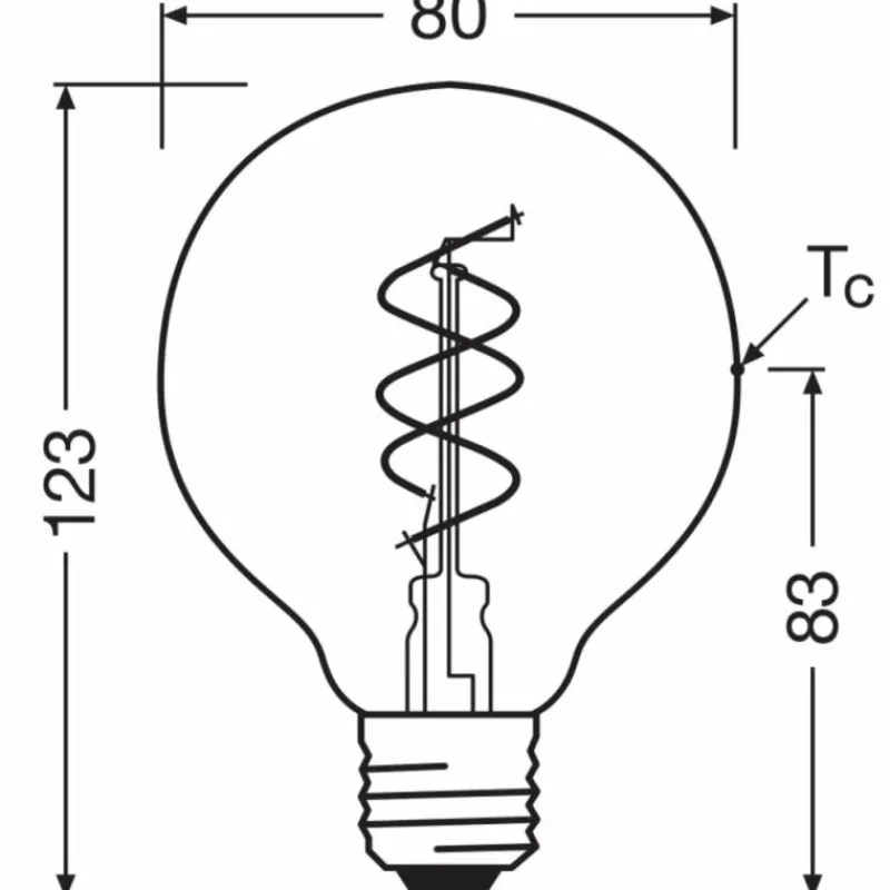 Luminaires Osram E27 7.2 Watt blanc chaud dimmable 806 Lumen