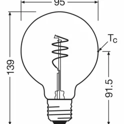 Luminaires Osram E27 3.4 Watt blanc chaud 470 Lumen
