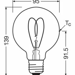 Luminaires Osram E27 4.9 Watt blanc chaud dimmable 470 Lumen