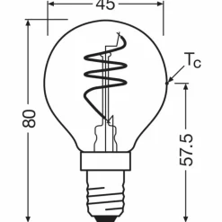 Luminaires Osram E14 4.6 Watt blanc chaud dimmable 470 Lumen