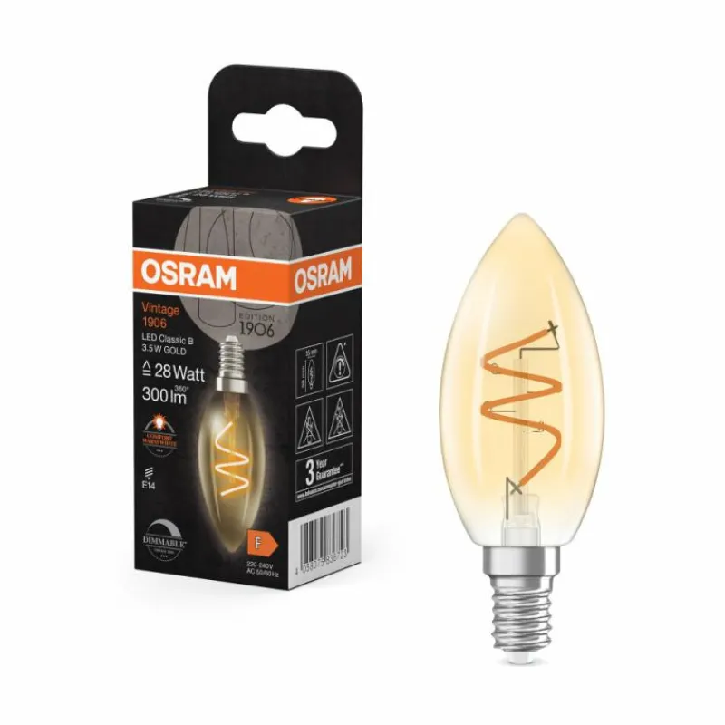 Luminaires Osram E14 3.5 Watt blanc chaud dimmable 300 Lumen