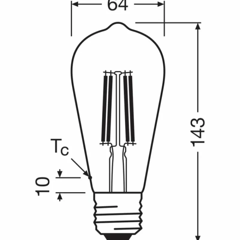 Luminaires Osram E27 6.5 Watt blanc neutre 806 Lumen