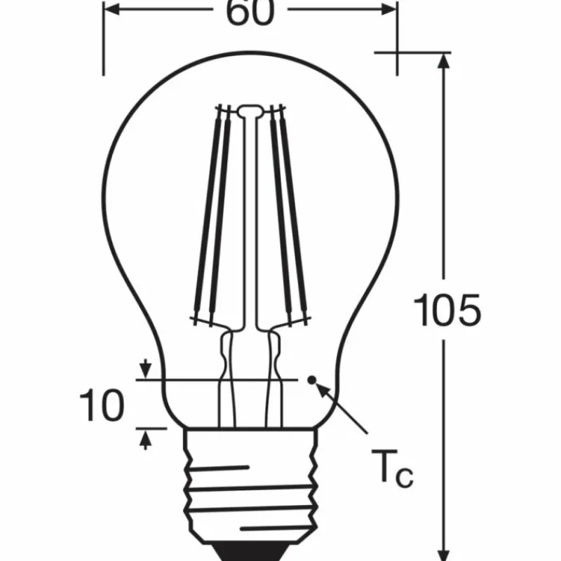 Luminaires Osram E27 LED 6.5 Watt blanc neutre 806 Lumen