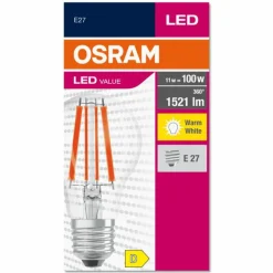 Luminaires Osram E27 LED 11 Watt blanc chaud 1521 Lumen