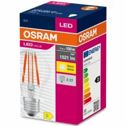 Luminaires Osram E27 LED 11 Watt blanc chaud 1521 Lumen