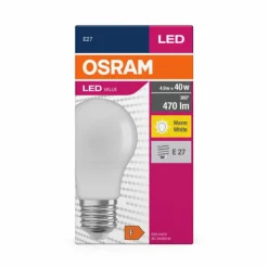 Luminaires Osram E27 LED 4.9 Watt blanc chaud 470 Lumen