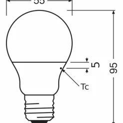 Luminaires Osram E27 LED 4.9 Watt blanc lumière du jour 470 Lumen