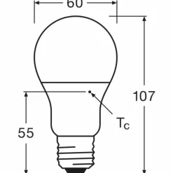 Luminaires Osram E27 LED 8.5 Watt blanc neutre 806 Lumen