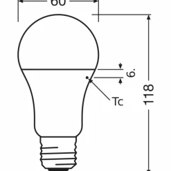 Luminaires Osram E27 LED 13 Watt blanc lumière du jour 1521 Lumen