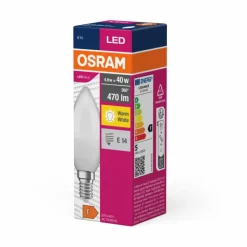 Luminaires Osram E14 LED 4.9 Watt blanc chaud 470 Lumen