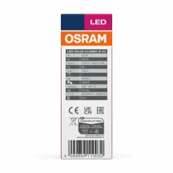 Luminaires Osram E14 LED 4.9 Watt blanc chaud 470 Lumen