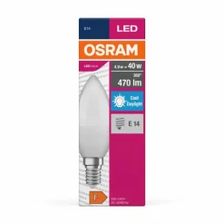 Luminaires Osram E14 LED 4.9 Watt blanc lumière du jour 470 Lumen
