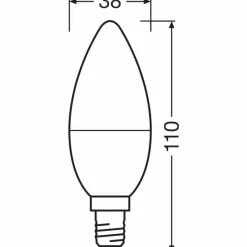 Luminaires Osram E14 LED 7.5 Watt blanc chaud 806 Lumen