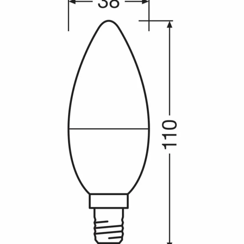 Luminaires Osram E14 LED 7.5 Watt blanc chaud 806 Lumen