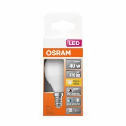 Luminaires Osram E14 LED 4.9 Watt blanc chaud 470 Lumen