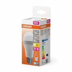 Luminaires Osram E27 LED 8 Watt blanc chaud 806 Lumen