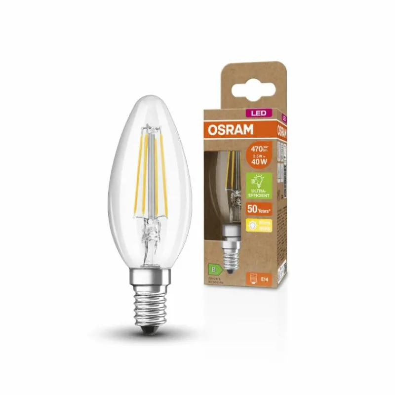 Luminaires Osram E14 LED 2.5 Watt blanc chaud 470 Lumen