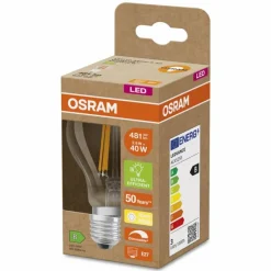 Luminaires Osram E27 LED 2.6 Watt blanc chaud dimmable 481 Lumen