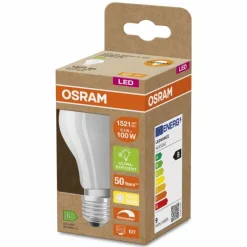 Luminaires Osram E27 LED 8.2 Watt blanc chaud dimmable 1521 Lumen