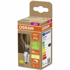 Luminaires Osram E14 LED 2.9 Watt blanc chaud dimmable 470 Lumen
