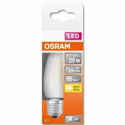 Luminaires Osram E27 LED 2.5 Watt blanc chaud 250 Lumen