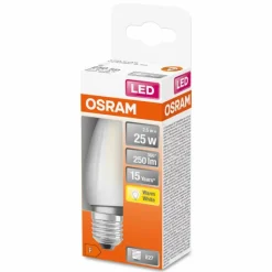 Luminaires Osram E27 LED 2.5 Watt blanc chaud 250 Lumen