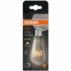Luminaires Osram E27 LED 4.8 Watt blanc chaud dimmable 470 Lumen