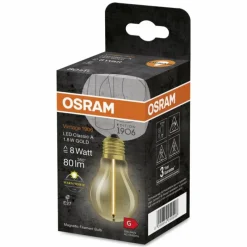 Luminaires Osram E27 LED 1.8 Watt blanc chaud 80 Lumen