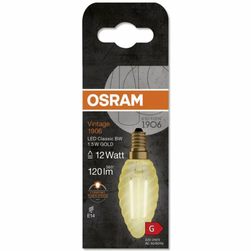 Luminaires Osram E14 LED 1.5 Watt blanc chaud 120 Lumen