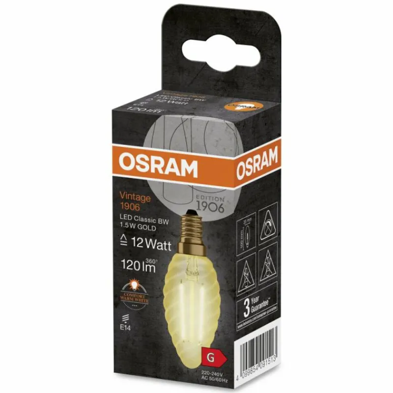 Luminaires Osram E14 LED 1.5 Watt blanc chaud 120 Lumen