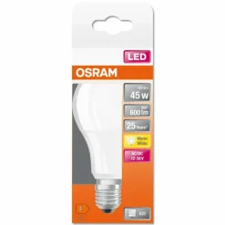 Luminaires Osram E27 LED 6.5 Watt blanc chaud 600 Lumen