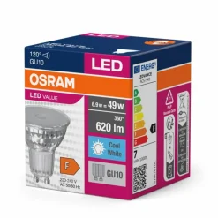 Luminaires Osram GU10 LED 6.9 Watt blanc neutre 620 Lumen