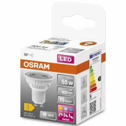 Luminaires Osram GU10 LED 4.2 Watt blanc chaud 400 Lumen