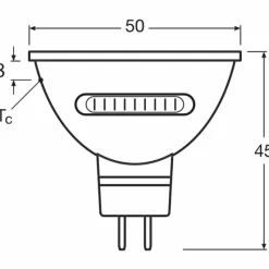 Luminaires Osram LED 5.6 Watt blanc chaud 550 Lumen