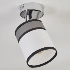 Lampes En Tissu-hofstein Lundegaard Plafonnier, Spot de plafond Chrome, 1 lumière